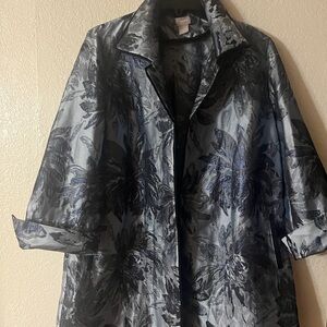 Chico’s Jacquard Blue Women's Coat